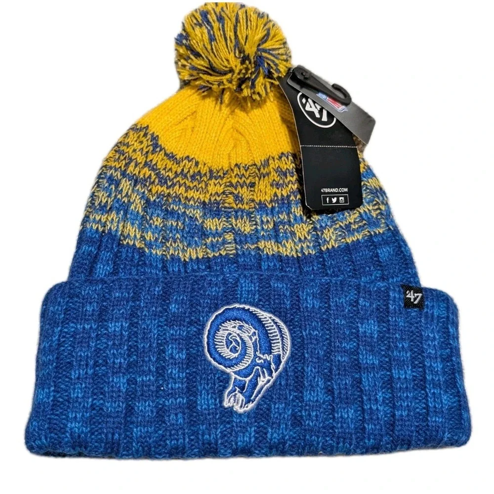 LOS ANGELES RAMS 2024 NEW ERA NFL HISTORIC‎ ON FIELD KNIT BEANIE HAT NEW W/TAGS